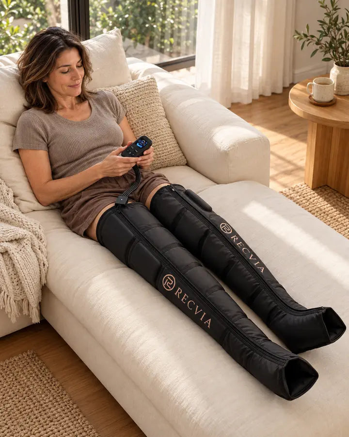 RecLegs boots worn during a home routine.
